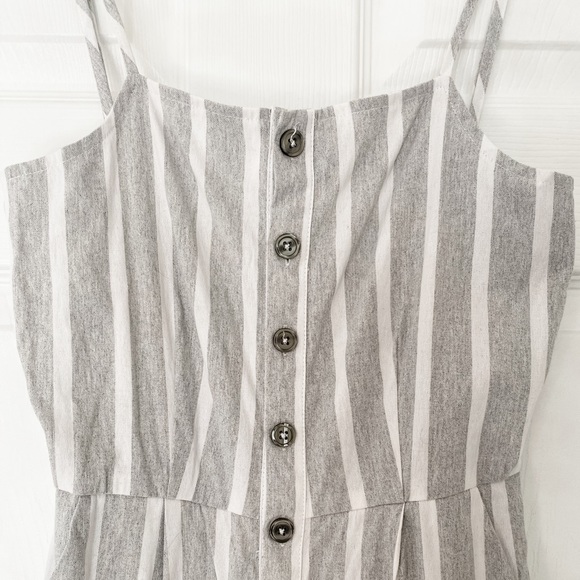 Pink Thread Striped Jumpsuit - Picture 3 of 4